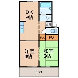 八幡前駅 徒歩20分 1階の物件間取画像